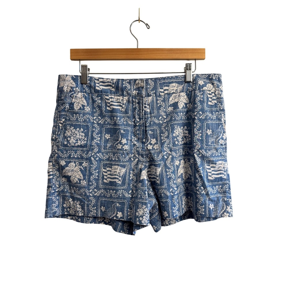 Reyn Spooner Womens Size 10 Blue Lahaina Sailor Hawaiian Pigment Print Shorts